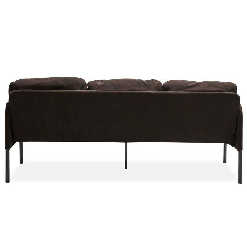 Modern L Shaped 3 Seater Sofa With Ottoman, Upholstered Couch For Small Spaces by HouseOfZazla