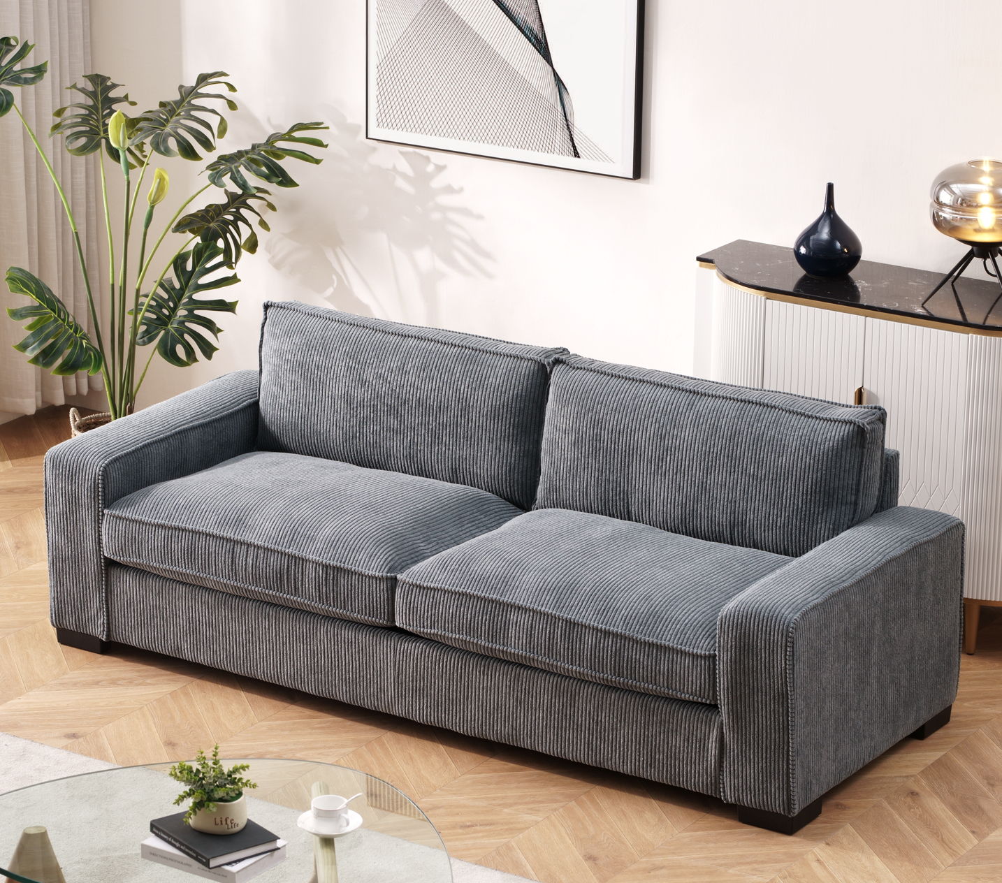 Luxe - Sofa With Sleek Design, Spacious And Comfortable 3 Seater Couch by HouseOfZazla