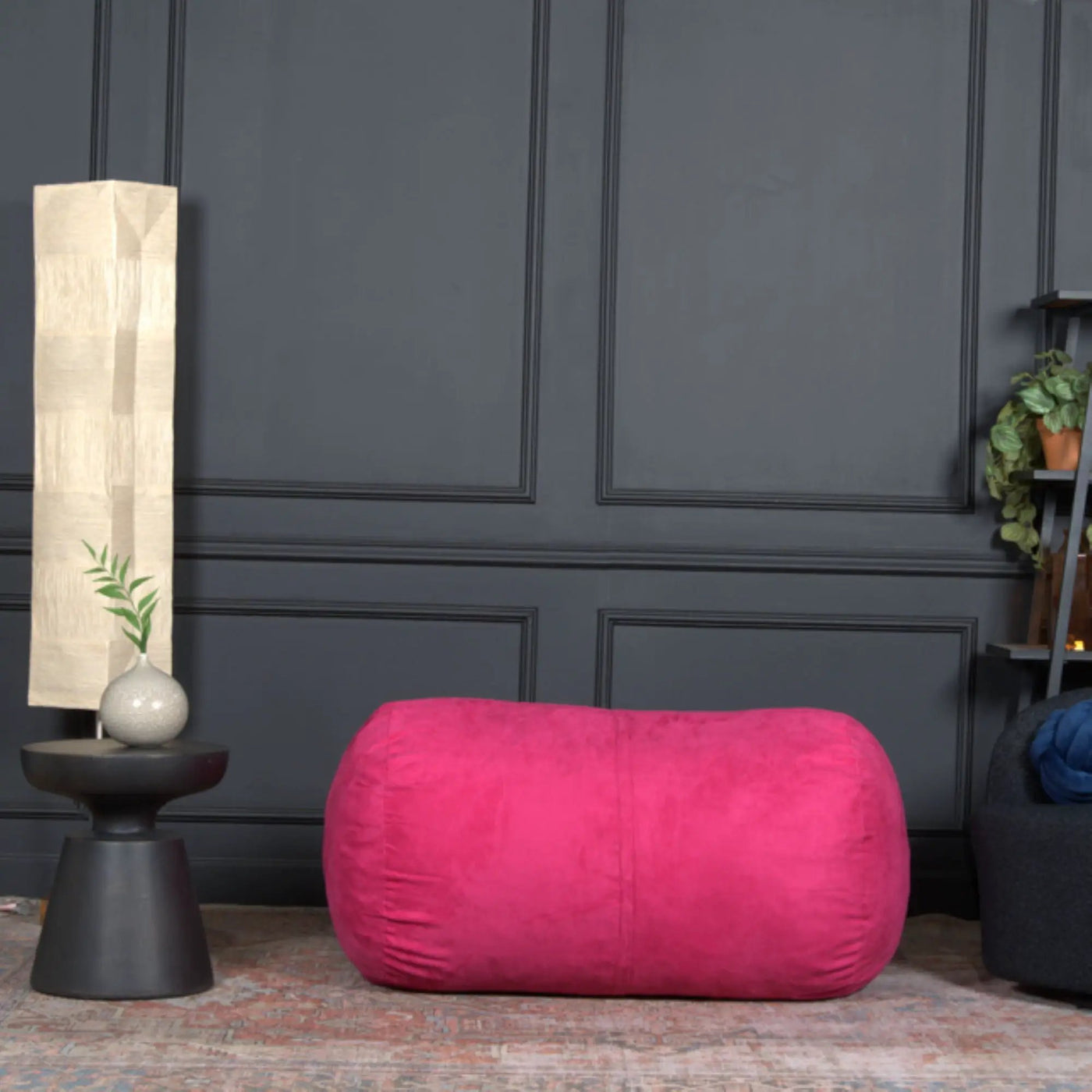 Michael - Modern Cylindrical Suede Bean Bag Chair by HouseOfZazla