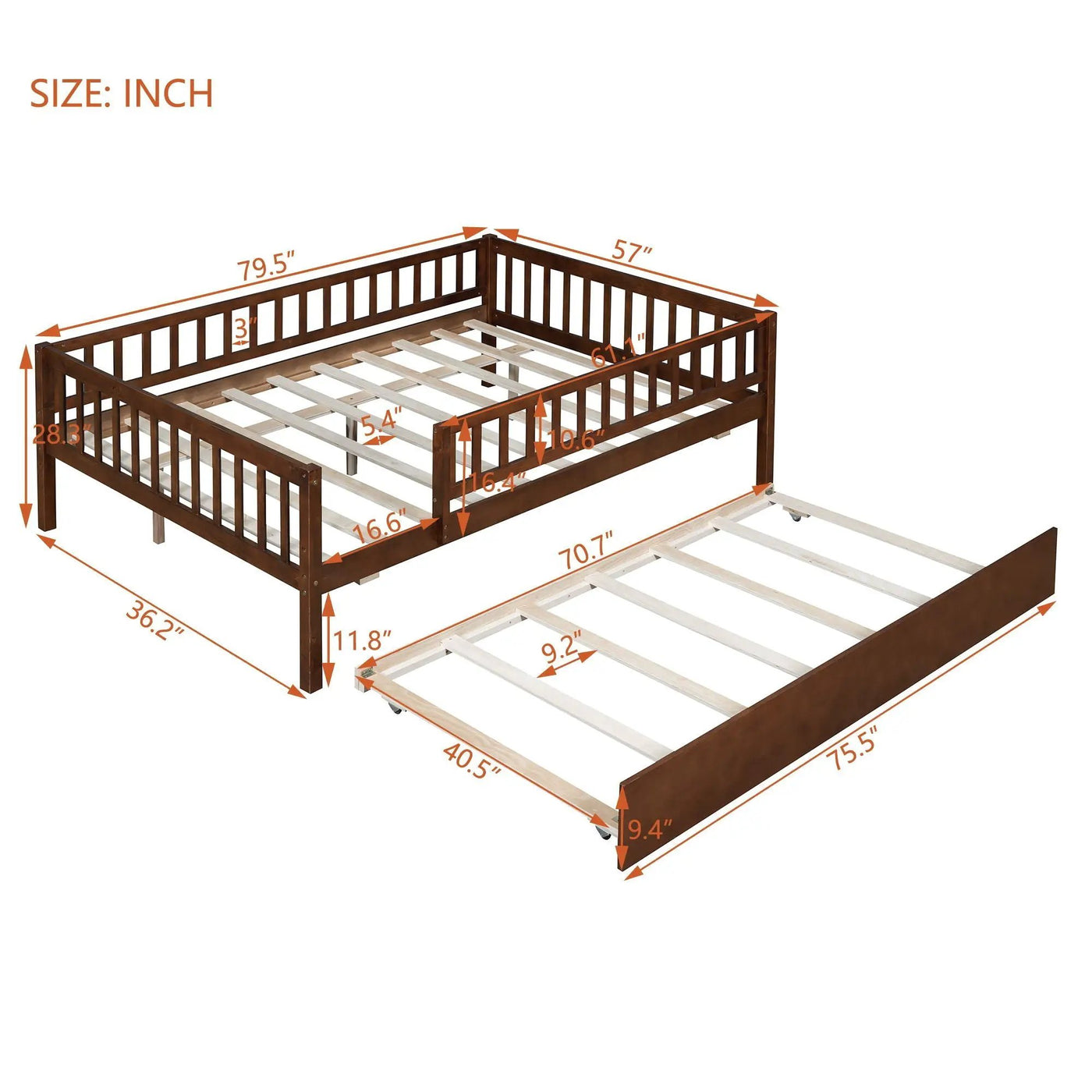 Multi Functional Wooden Daybed Bed by HouseOfZazla