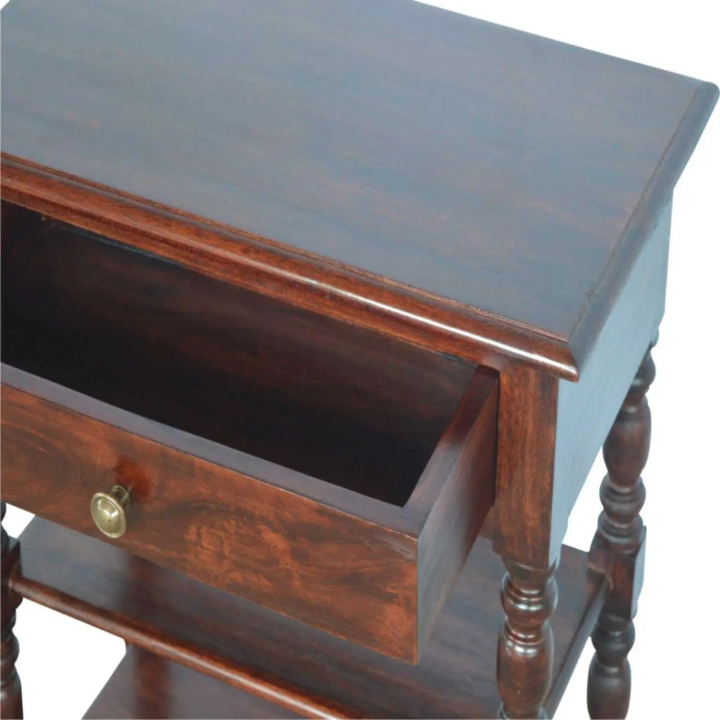 Turned Legs Side Table by Unique Piece Furniture