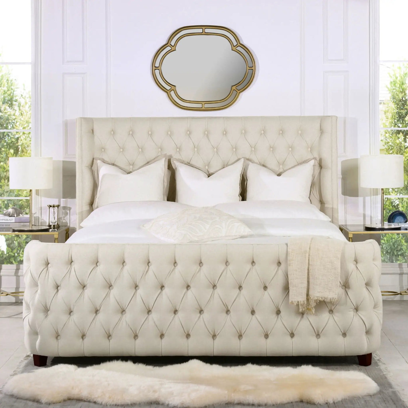 Brooklyn - Tufted Panel Bed Headboard And Footboard Set by Unique Piece Furniture