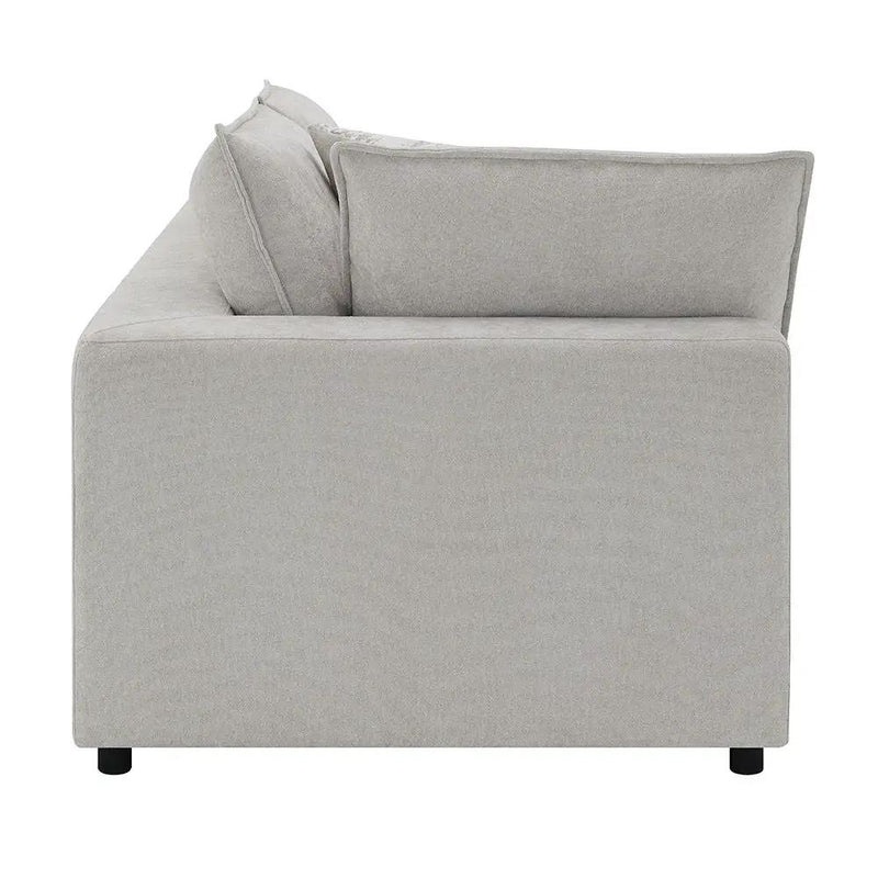 Marisa - Modular Left Facing Loveseat With 2 Pillows - Beige Boucle by Unique Piece Furniture