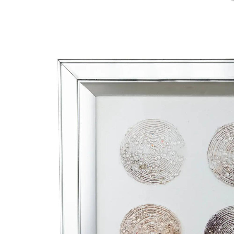Ares Crystal Mirror Framed Wall Art on Mellow Golden Tint Background by HouseOfZazla