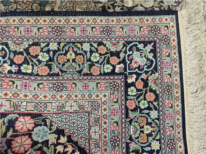 4' X 6' Vintage Fine Hand Made Turkish Oriental Silk Rug 400 KPSI Wow by Jewel Rugs