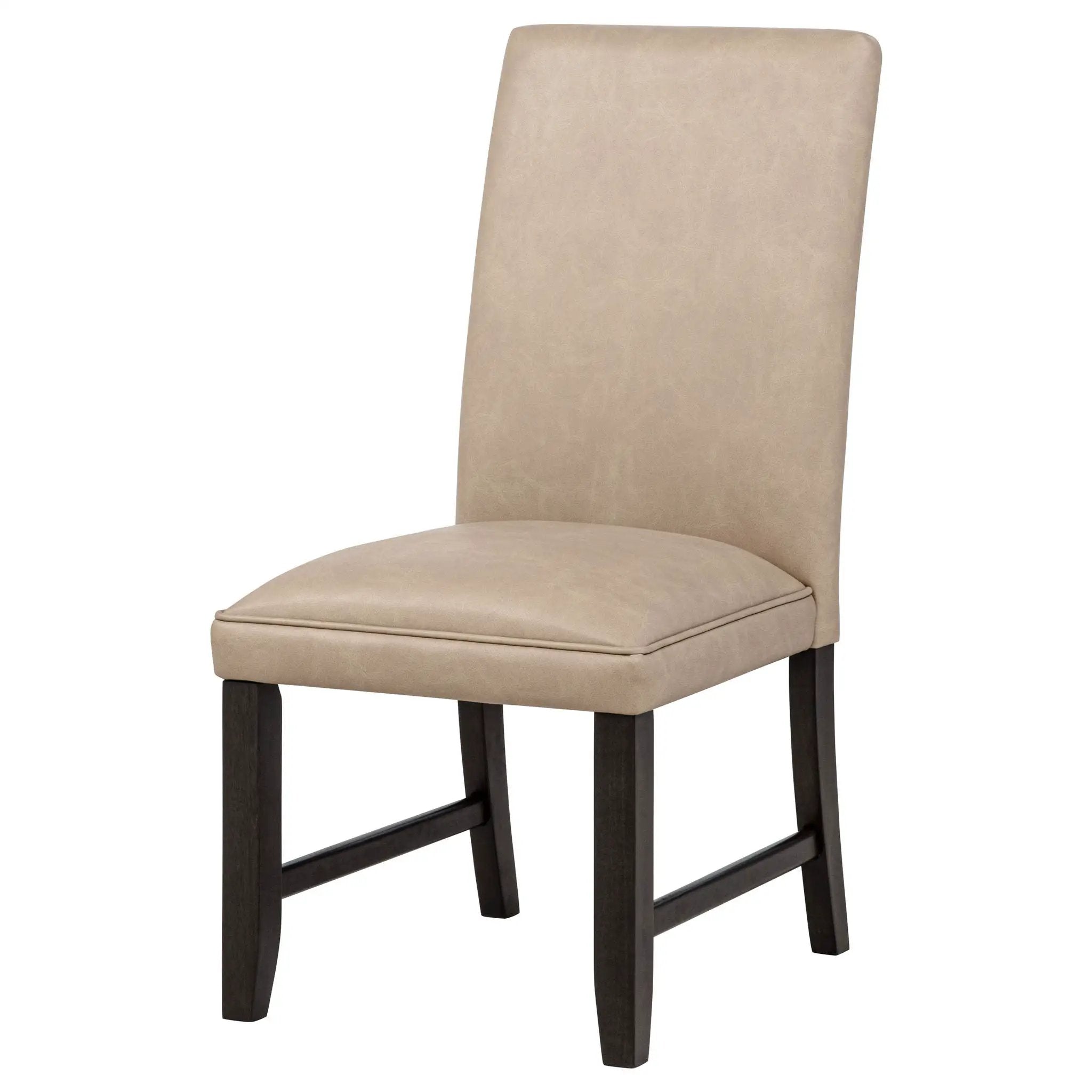 Averill Faux Leather Upholstered Dining Side Chair Tan (Set of 2) by Unique Piece Furniture