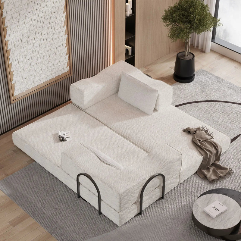 3 Seat Folding Floor Couch & King Size Bed Mattress by HouseOfZazla