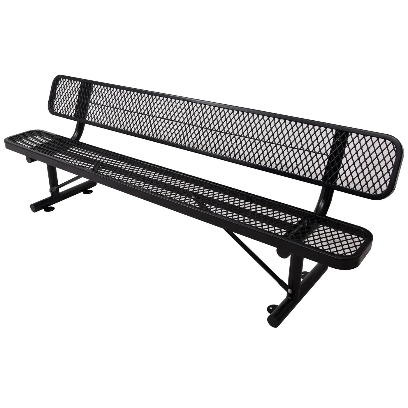 6' Outdoor Steel Bench With Backrest by Unique Piece Furniture