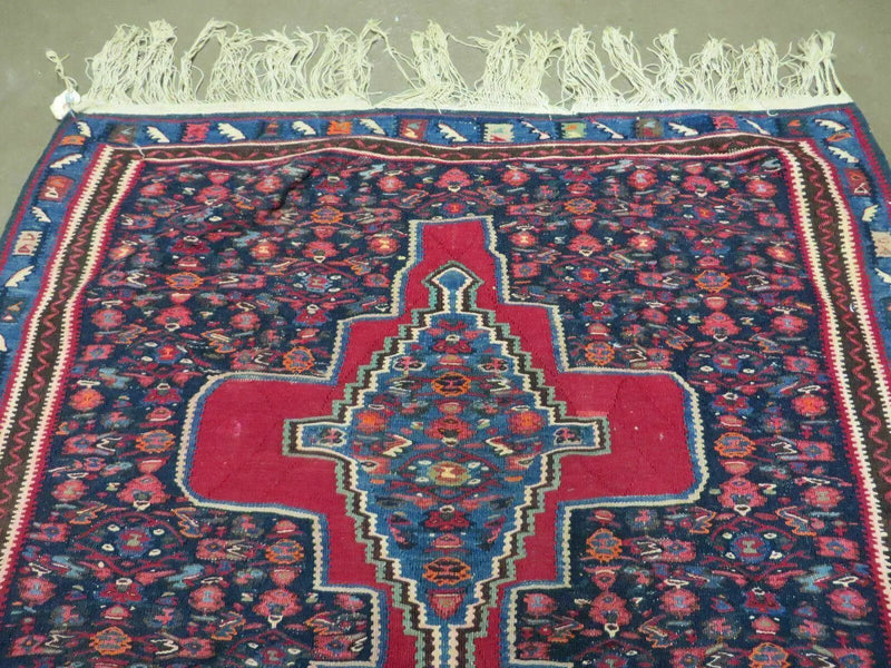 4' X 5' Antique Handmade Turkish Wool Kilim Flat weave Rug Blanket Tribal by Jewel Rugs
