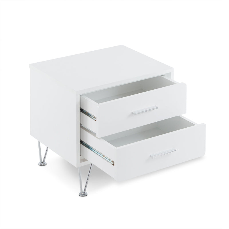 Deoss - Accent Table - White by HouseOfZazla