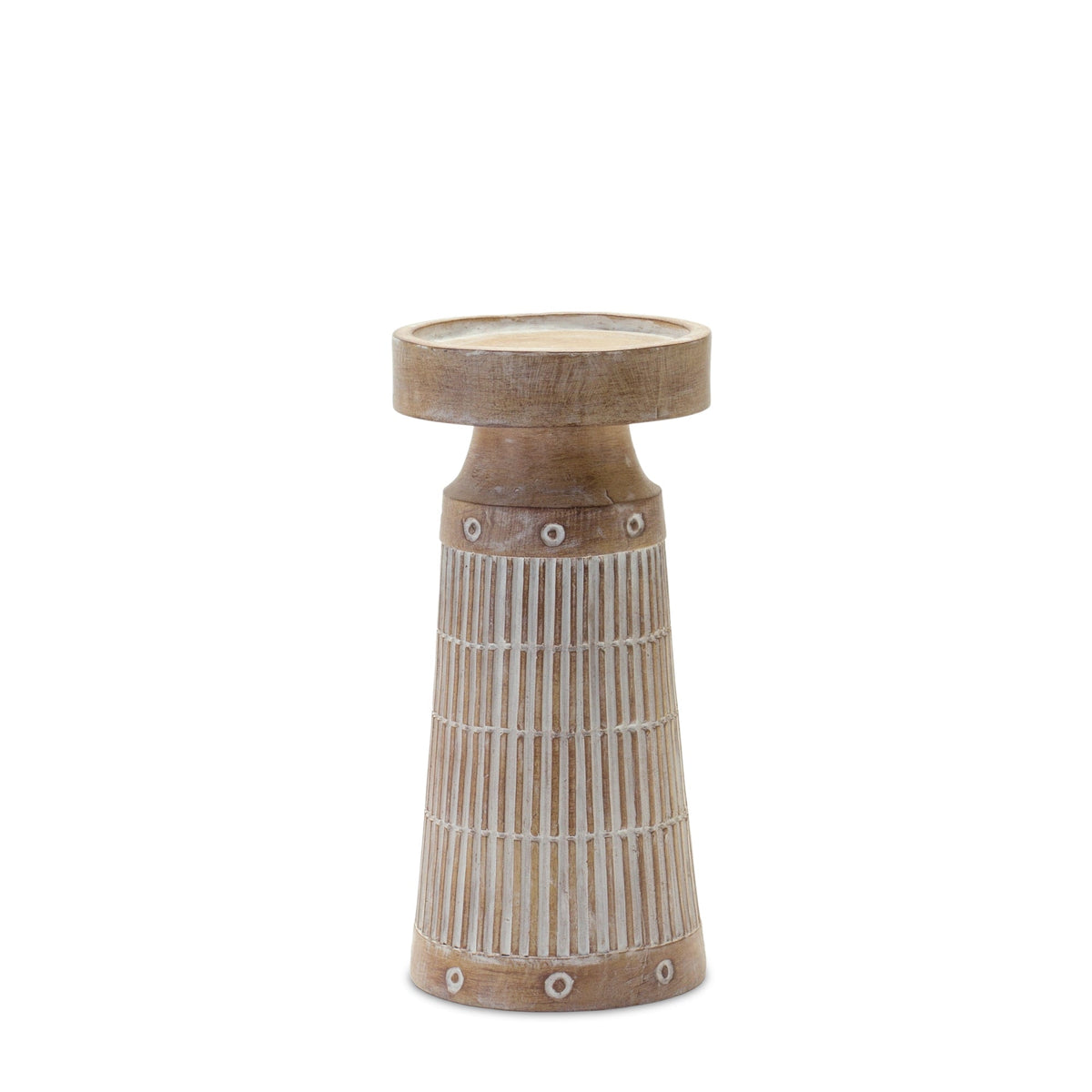 Etched wood design candle holder (set of 3), photo 3 of 4