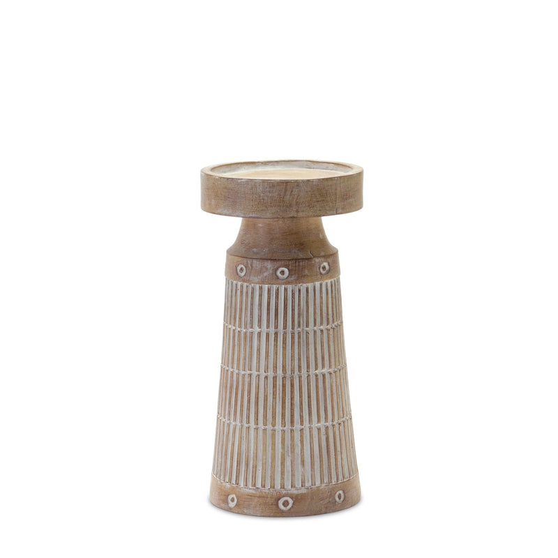 Etched wood design candle holder (set of 3), photo 3 of 4