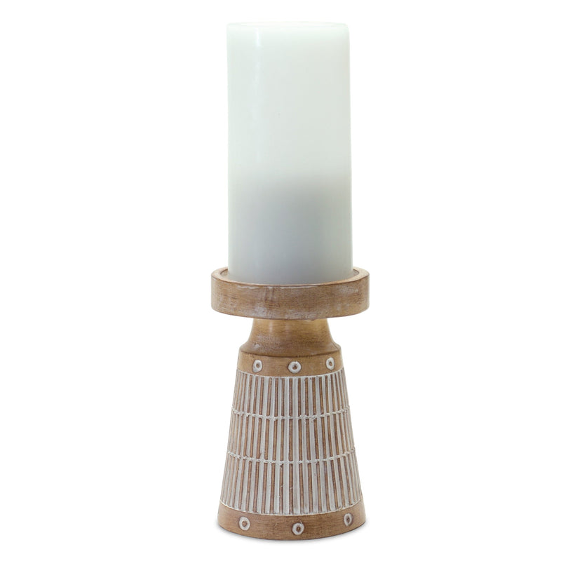 Etched wood design candle holder (set of 3), photo 4 of 4