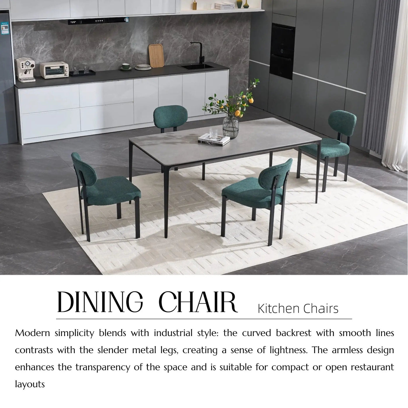 Dining Armless Chairs (Set of 2) by HouseOfZazla