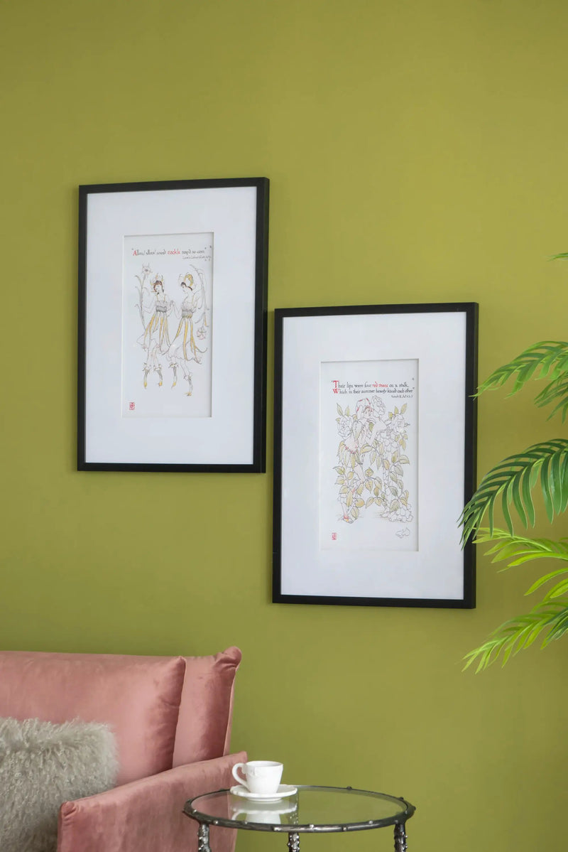 Set of 2 Wall Arts with Black Frames by HouseOfZazla