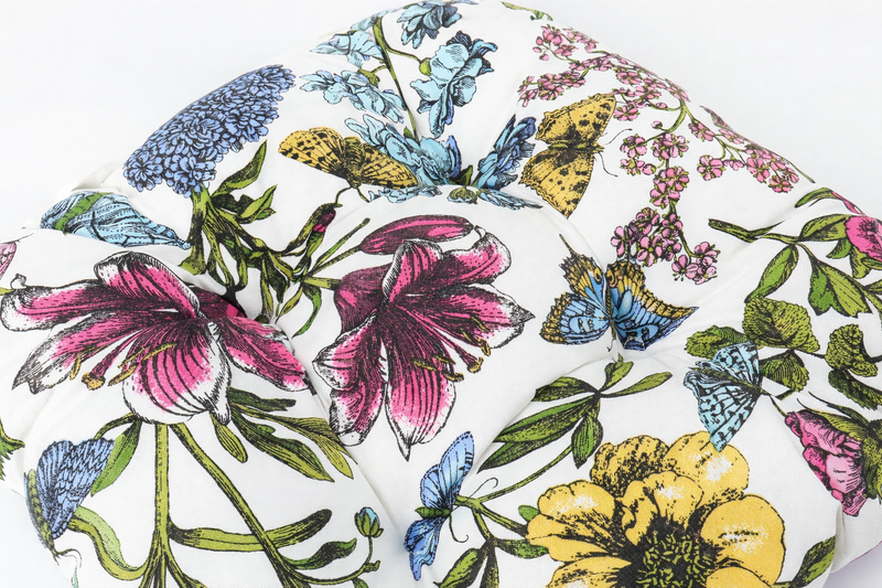 Outdoor Chair Cushions Set of 2, Botanical Floral, photo 9 of 10