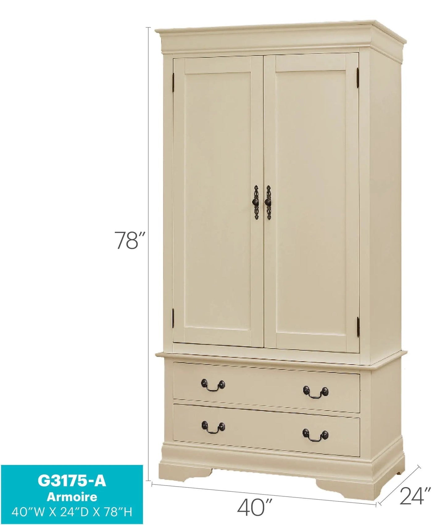 Elegant Traditional Armoire by Unique Piece Furniture