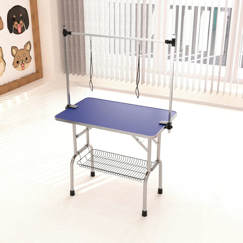 Large Grooming Table For Pet Dog And Cat With Adjustable Arm And Clamps Large Heavy Duty Animal Grooming Table by HouseOfZazla