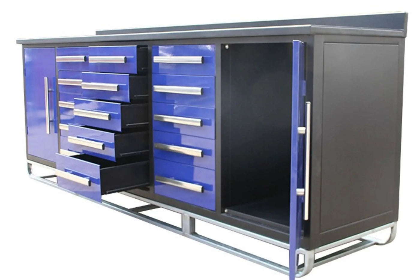 Storage Cabinet With Work Bench (15 Drawers And 2 Cabinets) by HouseOfZazla