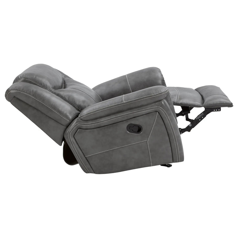 Encino - Upholstered Padded Arm Glider Recliner - Gray by Unique Piece Furniture