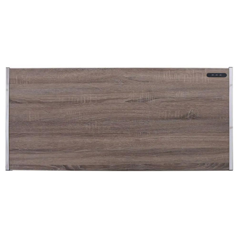 Finis - Writing Desk With USB - Weathered Oak & Chrome by Unique Piece Furniture