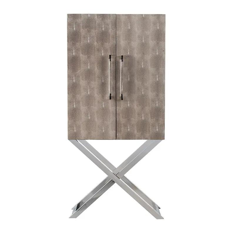 Cabinet - Silver - Faux Leather by HouseOfZazla