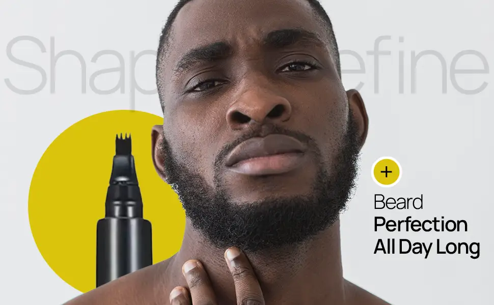 SELZALOT 4-Tip Beard Filler Pen Kit - Waterproof, Sweat-Proof, Long-Lasting Coverage for a Fuller Beard with Brush, photo 8 of 15