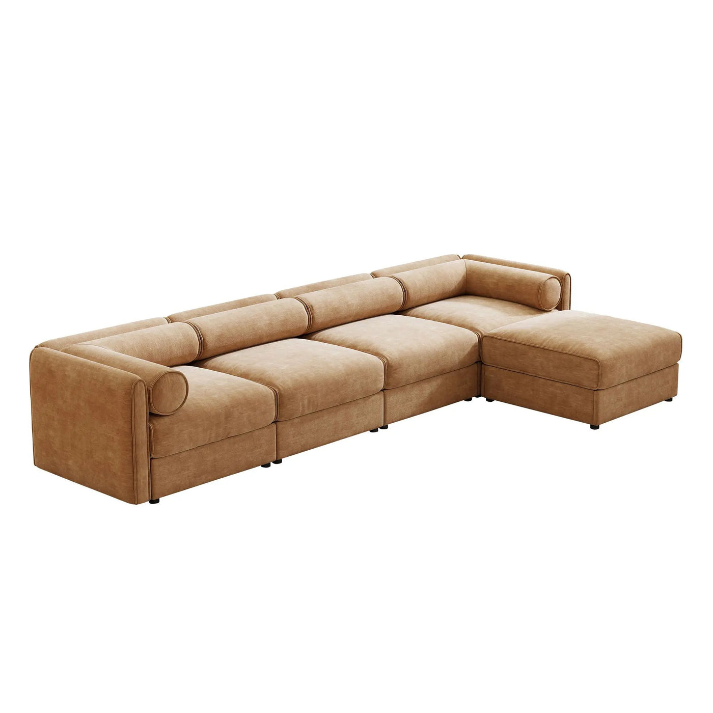 Contemporary Elegant Sofa With Storage And Ottoman by Unique Piece Furniture
