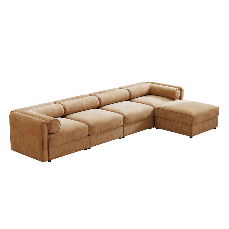 Contemporary Elegant Sofa With Storage And Ottoman by HouseOfZazla