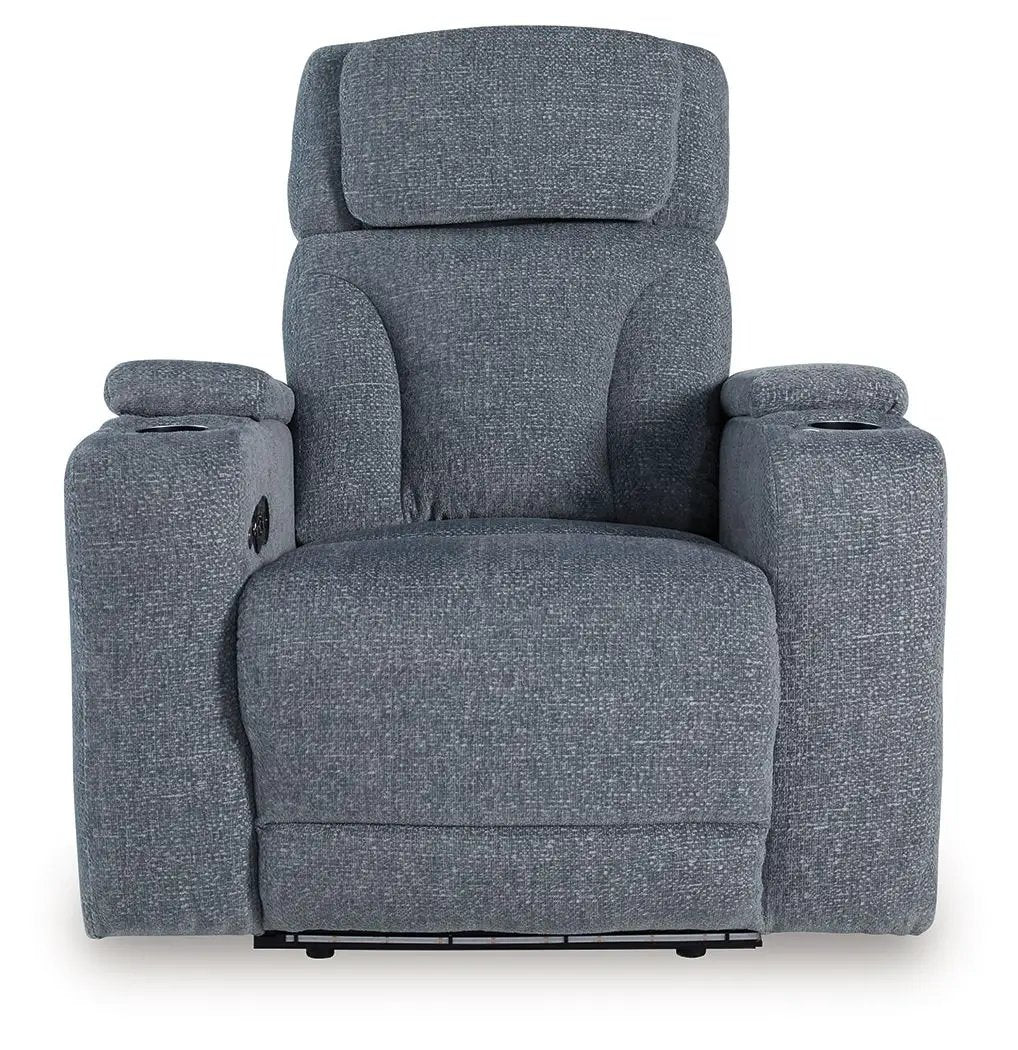Studio Cave - Power Recliner - Steel by Unique Piece Furniture