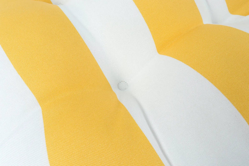 Outdoor Chair Cushions Set of 2, 19 x 19 x 4 Inch Tufted Seat Cushions with Ties by HouseOfZazla