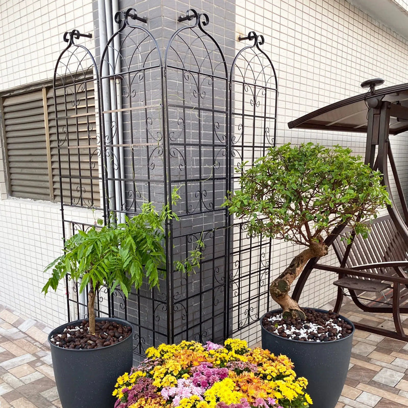Metal Garden Rustproof Trellis For Climbing Plants Outdoor Flower Support by HouseOfZazla