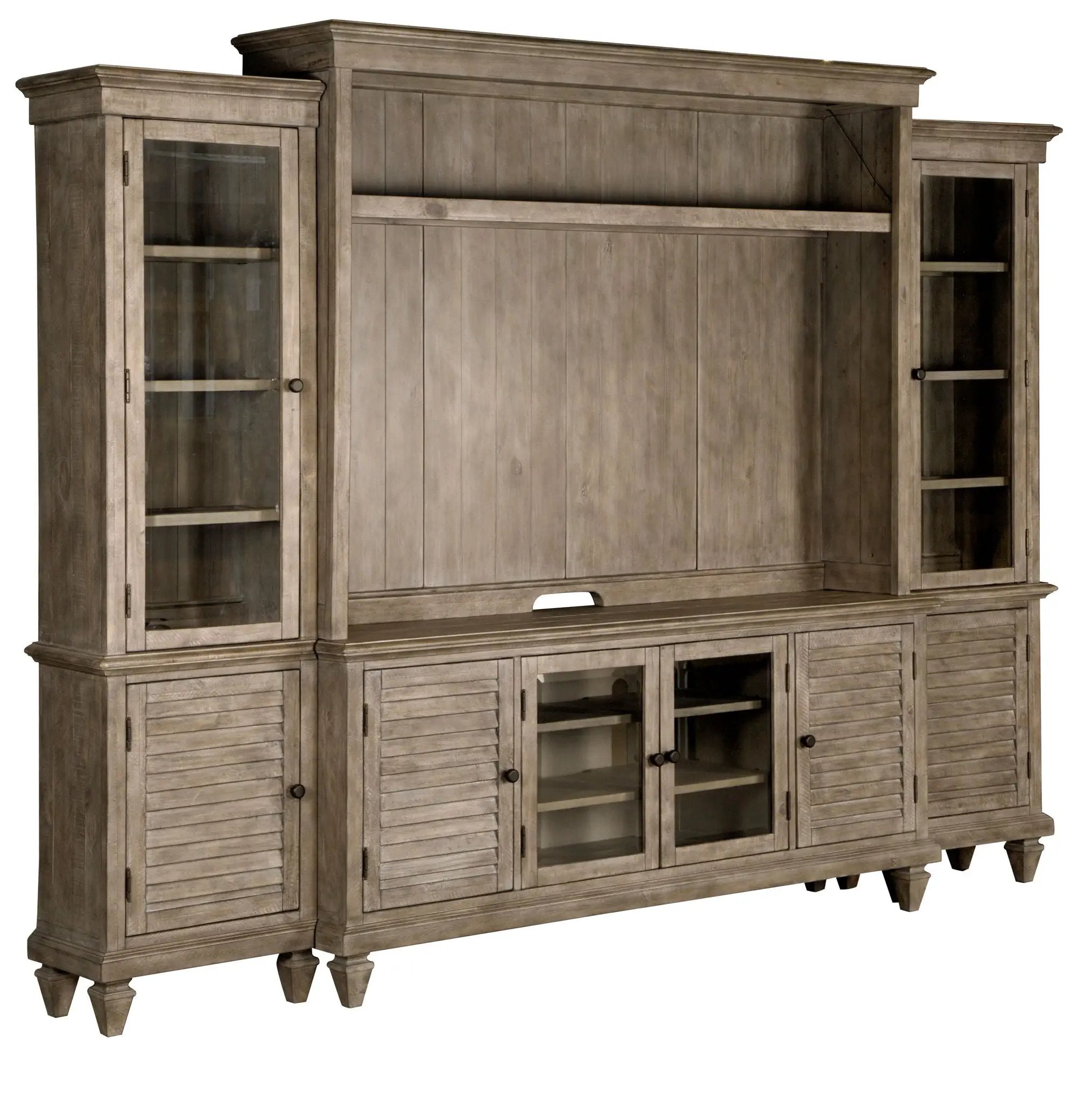 Calistoga - Rustic Entertainment Wall - Dovetail Gray by Unique Piece Furniture