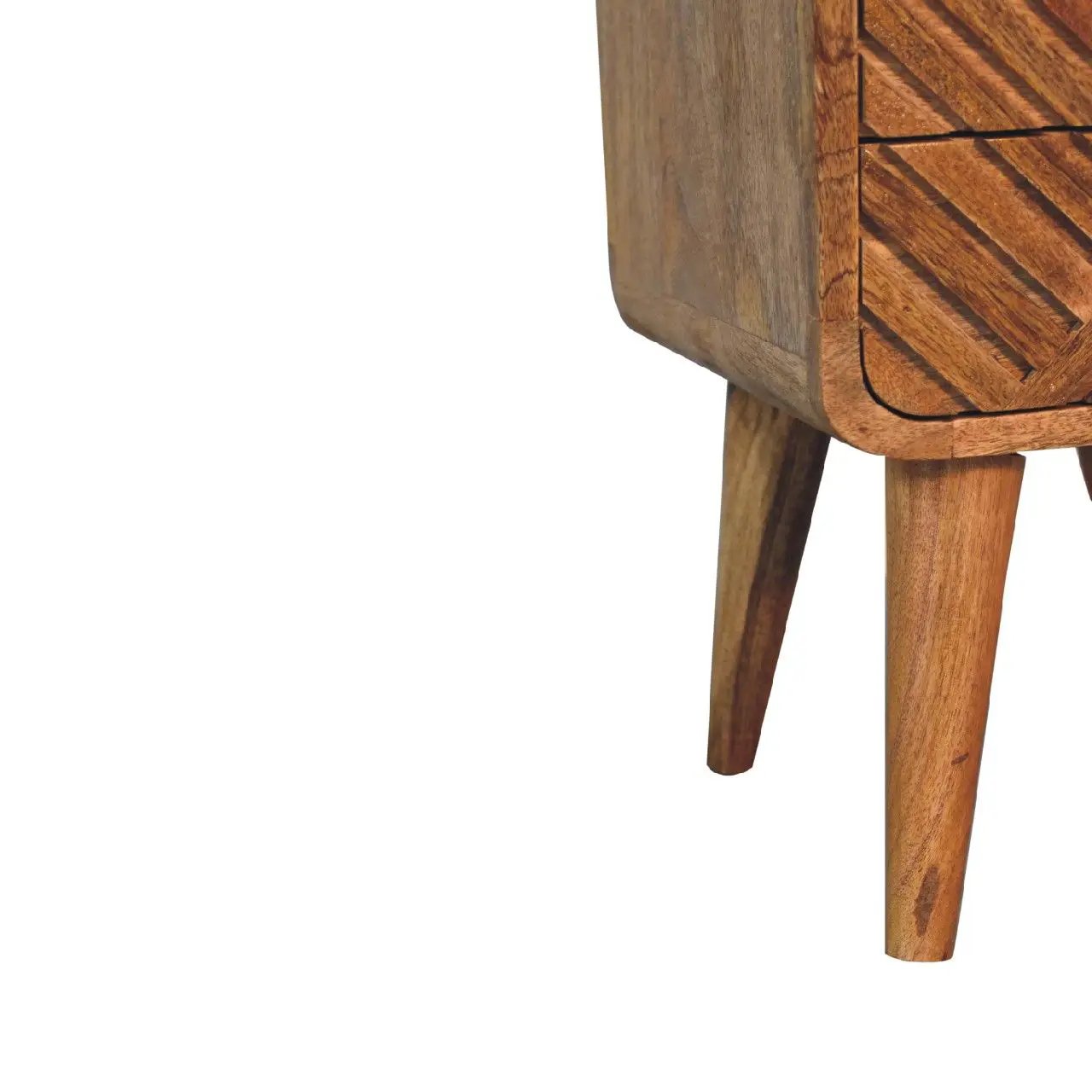 Lille - Mini Curved Nightstand - Oak by HouseOfZazla
