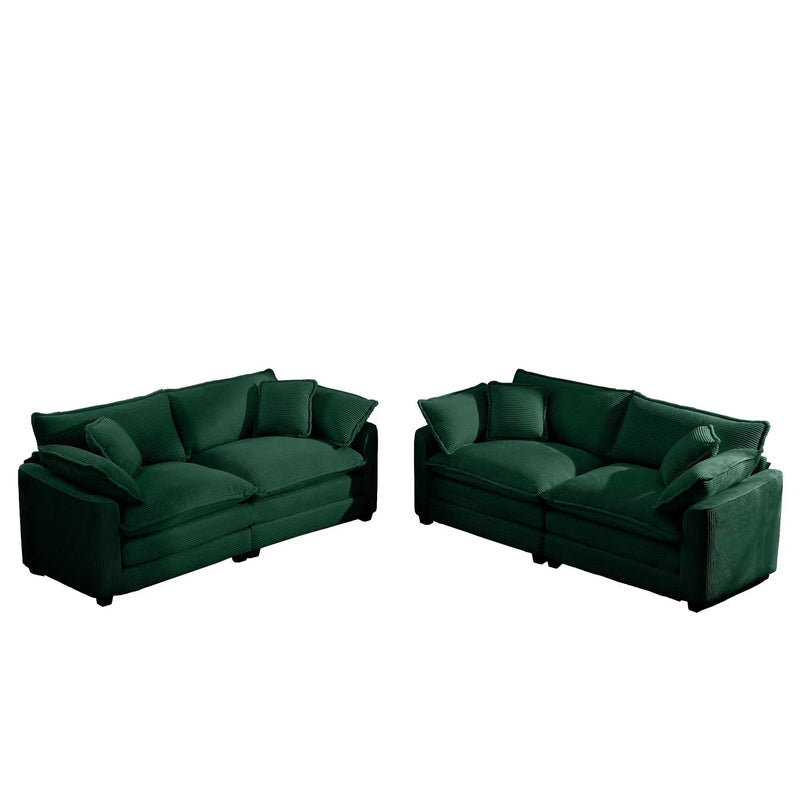 Elegant Oversized Sectional Sofa Set With Deep Seats And Flexible Layout by HouseOfZazla