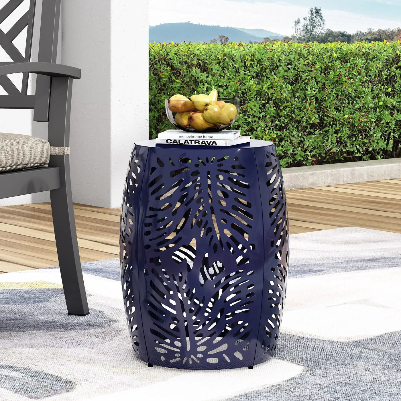 Modern Design Metal End Table, Large by HouseOfZazla