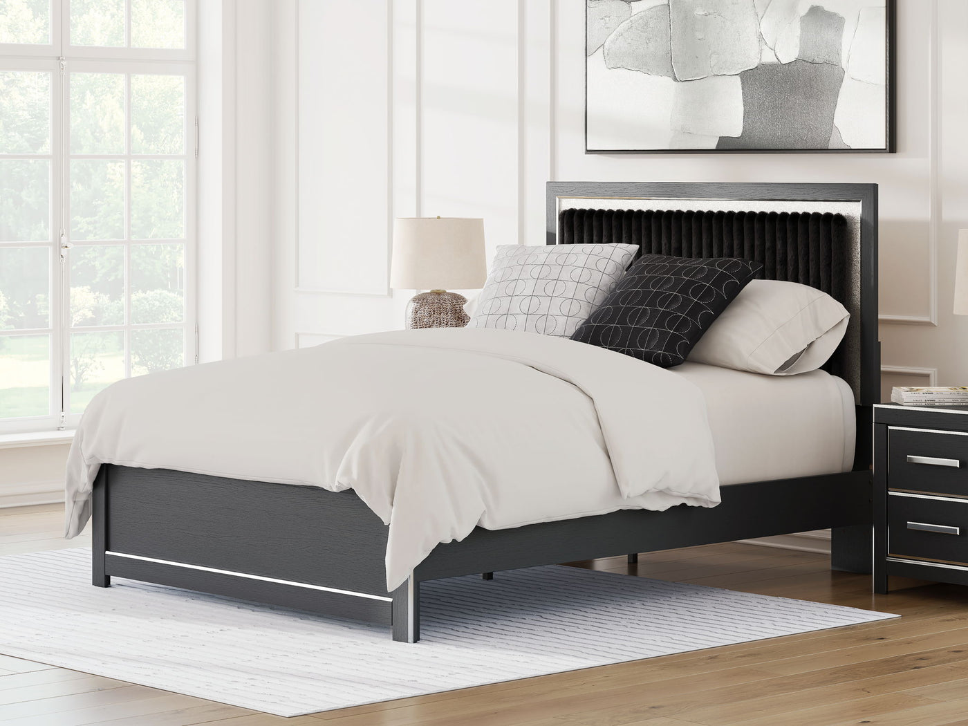 Zuraleus - Upholstered Panel Platform Bed With Roll Slats by Unique Piece Furniture