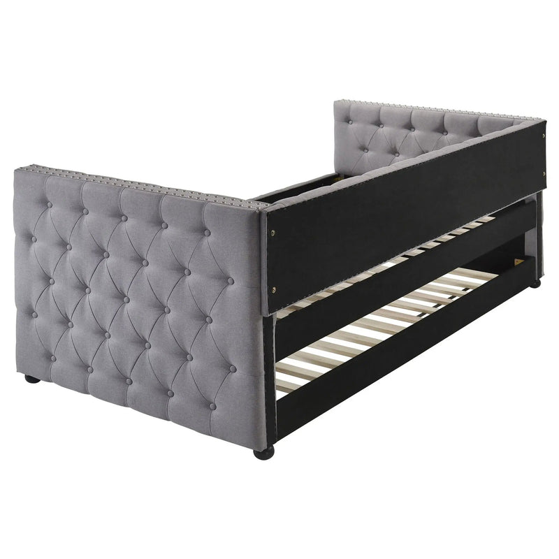 Mockern Upholstered Twin Daybed with Trundle Grey by Unique Piece Furniture