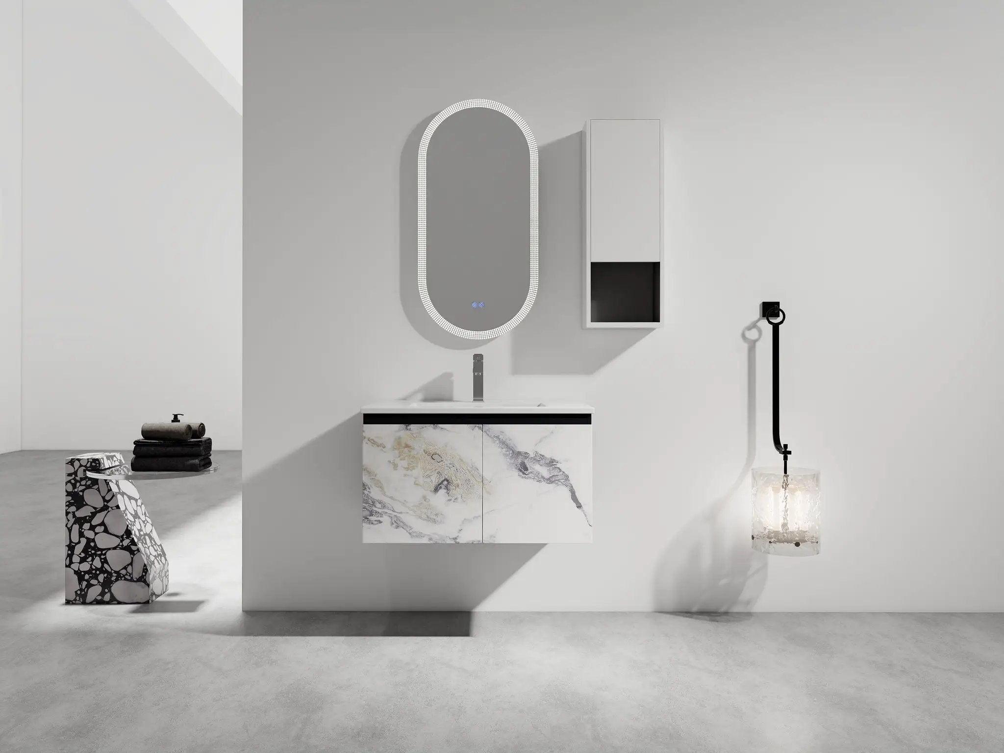 12" Bathroom Side Cabinet with Soft Close Doors by HouseOfZazla
