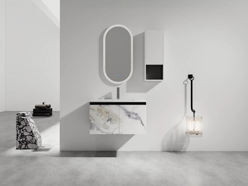 12" Bathroom Side Cabinet with Soft Close Doors by HouseOfZazla