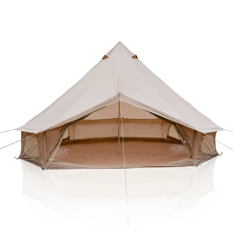 4 Season Bell Tent 13.1FT, Beige Waterproof Glamping Yurt Tent by HouseOfZazla