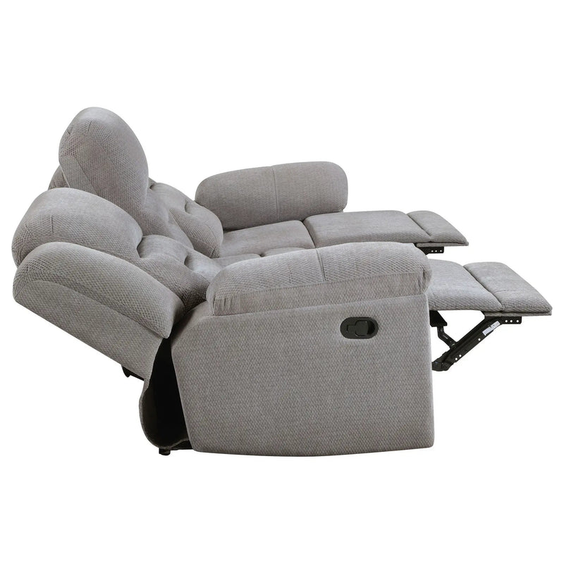 Gilson Chenille Upholstered Reclining Sofa Grey by Unique Piece Furniture