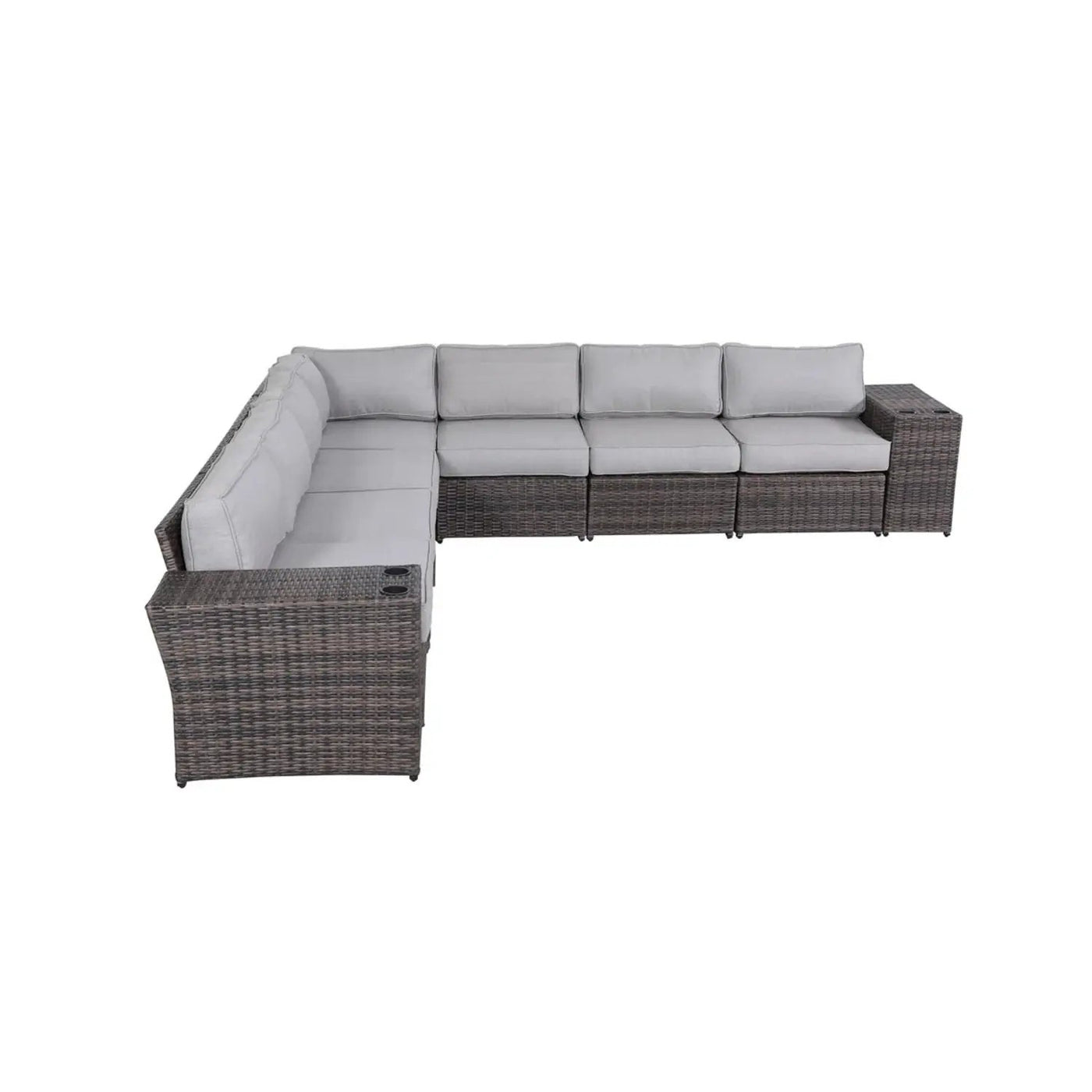 Modern Rattan Wicker Seating Group With Cushions by HouseOfZazla