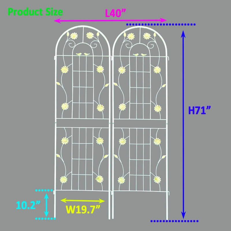Metal Garden Trellis Rustproof Trellis For Climbing Plant Outdoor Flower Support by HouseOfZazla