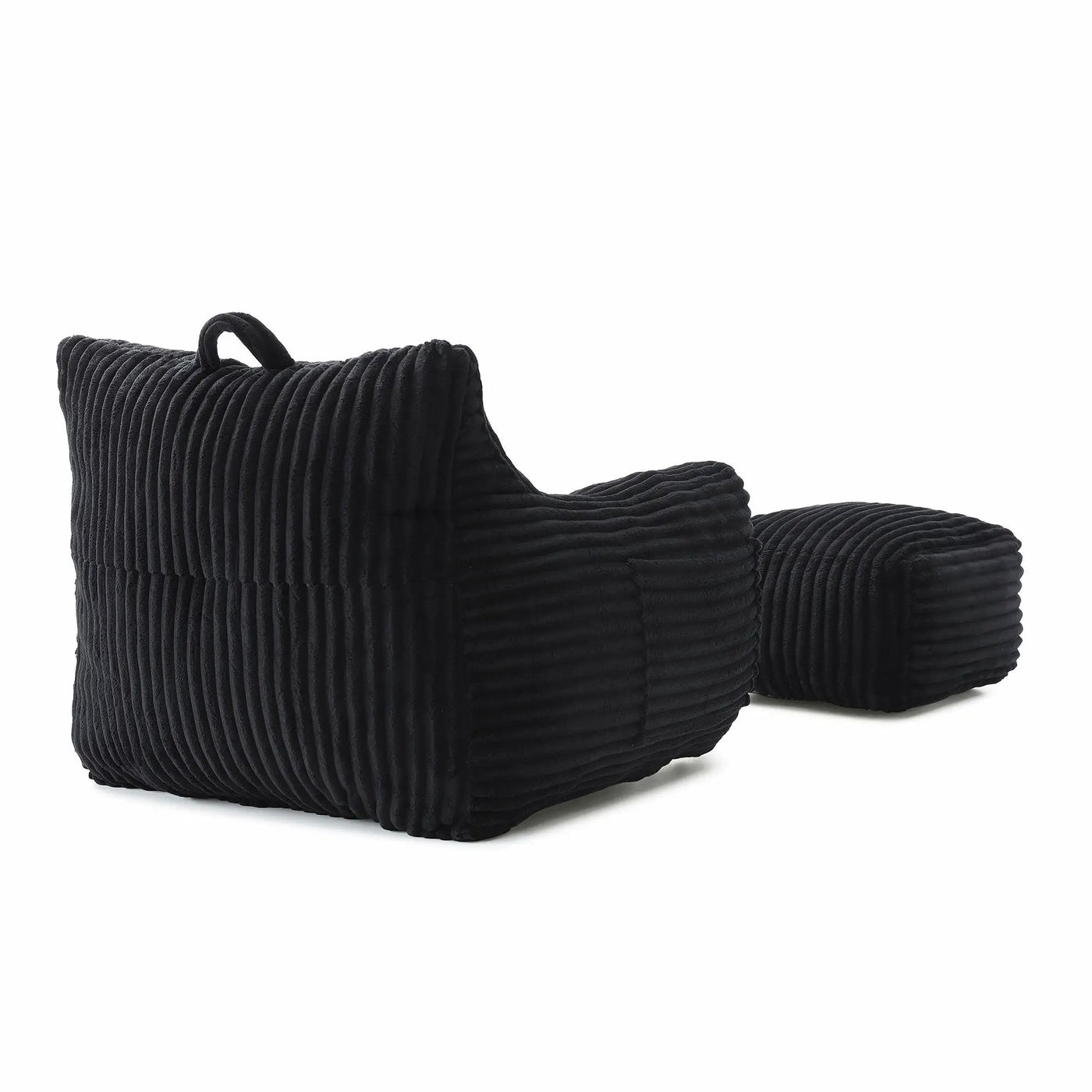 Giant Bean Bag Chair With Armrests And Footstool by HouseOfZazla