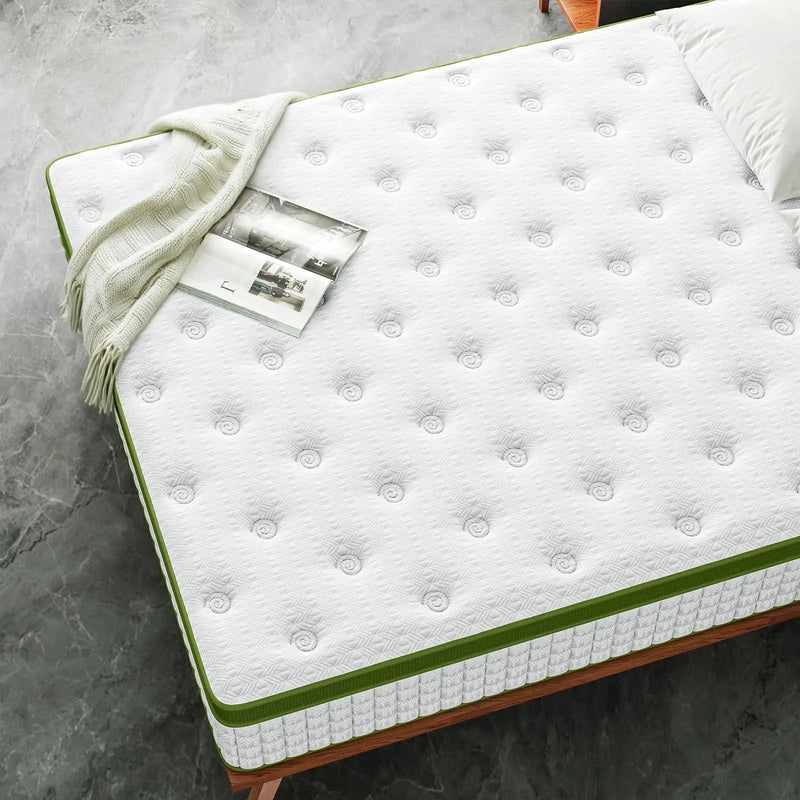 12" Hybrid Mattress With Gel Memory Foam & Pocket Springs by Unique Piece Furniture
