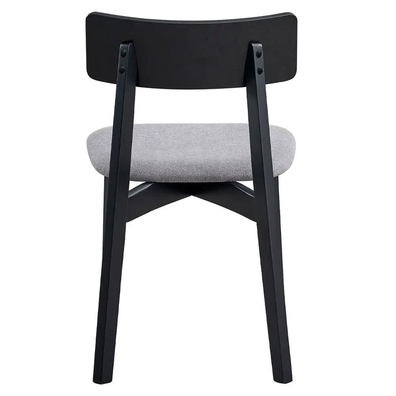Real - Side Chair (Set of 2) - Gray Linen & Black by Unique Piece Furniture