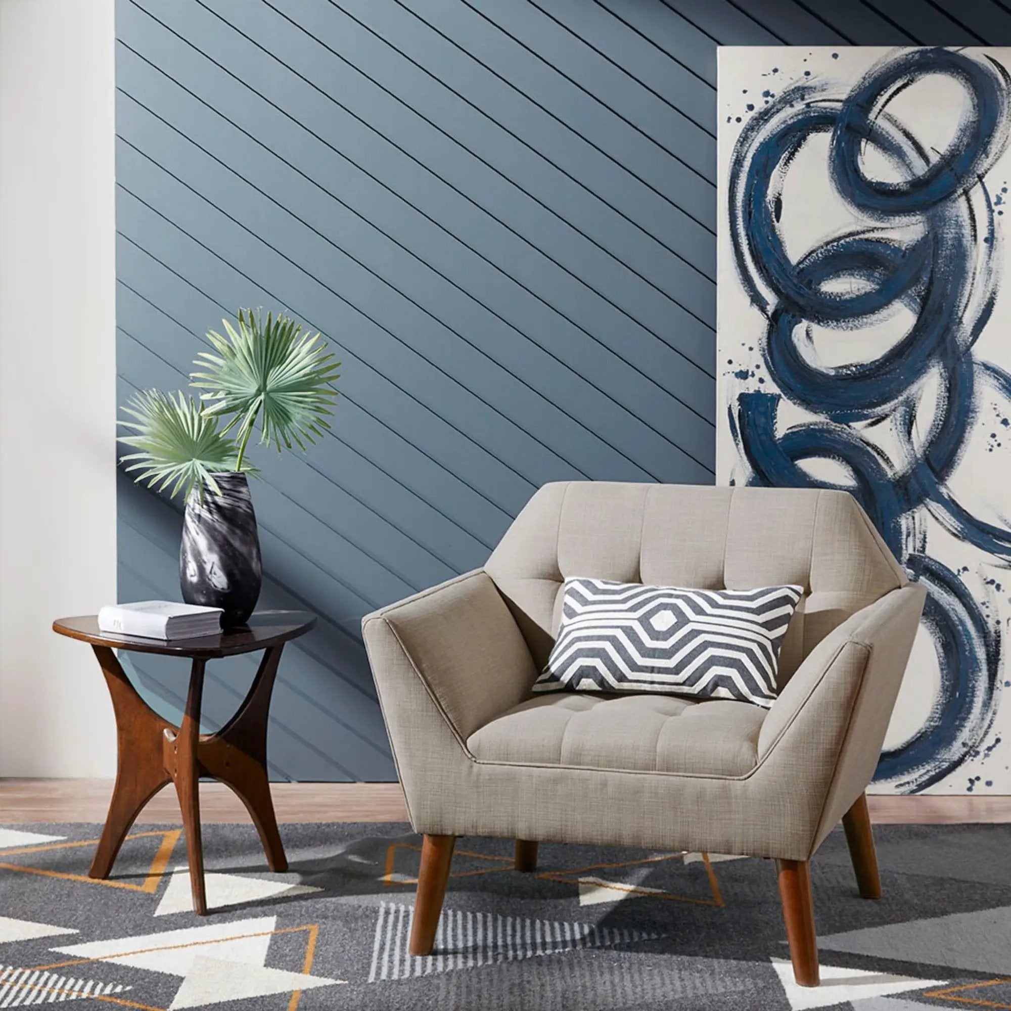Modern Lounge Chair With Button Tufting by Unique Piece Furniture