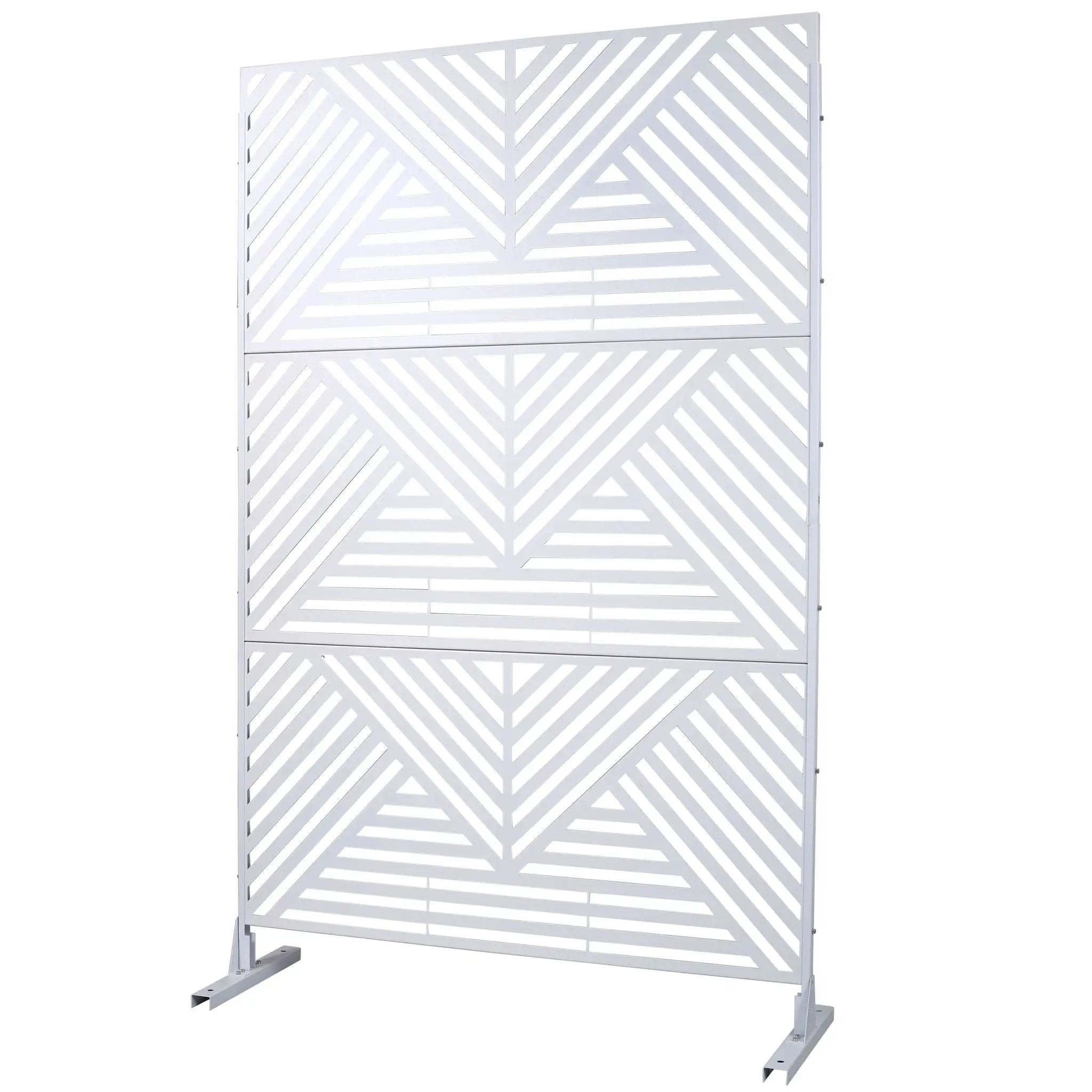 Freestanding Outdoor & Indoor Freestanding Metal Privacy Screen by HouseOfZazla