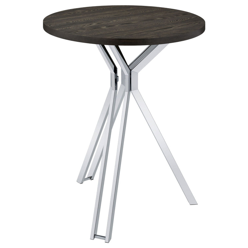 Edgerton - Round Height Bistro Bar Table - Dark Oak